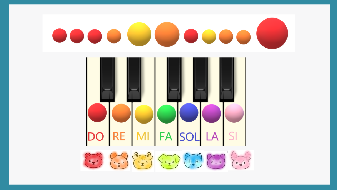 Piano Gommettes Partition de musique pour enfants sans solfège