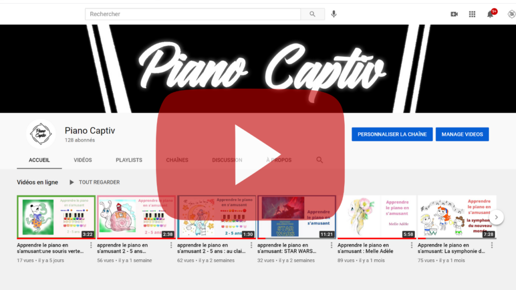 Chaine youtube apprendre le piano en s'amusant